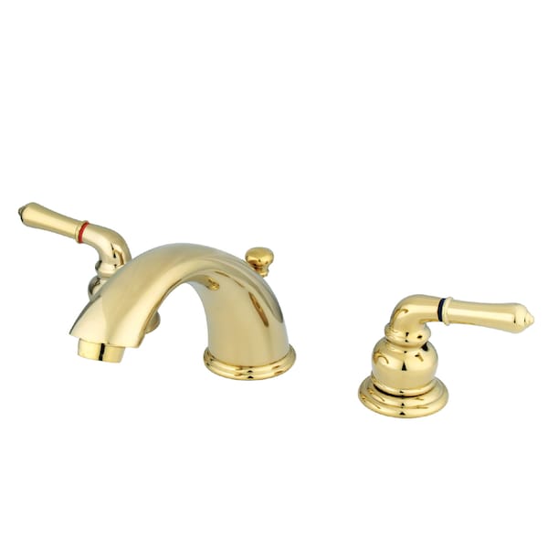 Widespread Bathroom Faucet, Polished Brass